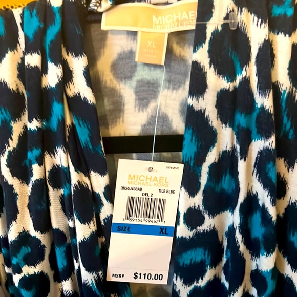 NWT Michael Kors long sleeve wrap stretchy top - Picture 2 of 3